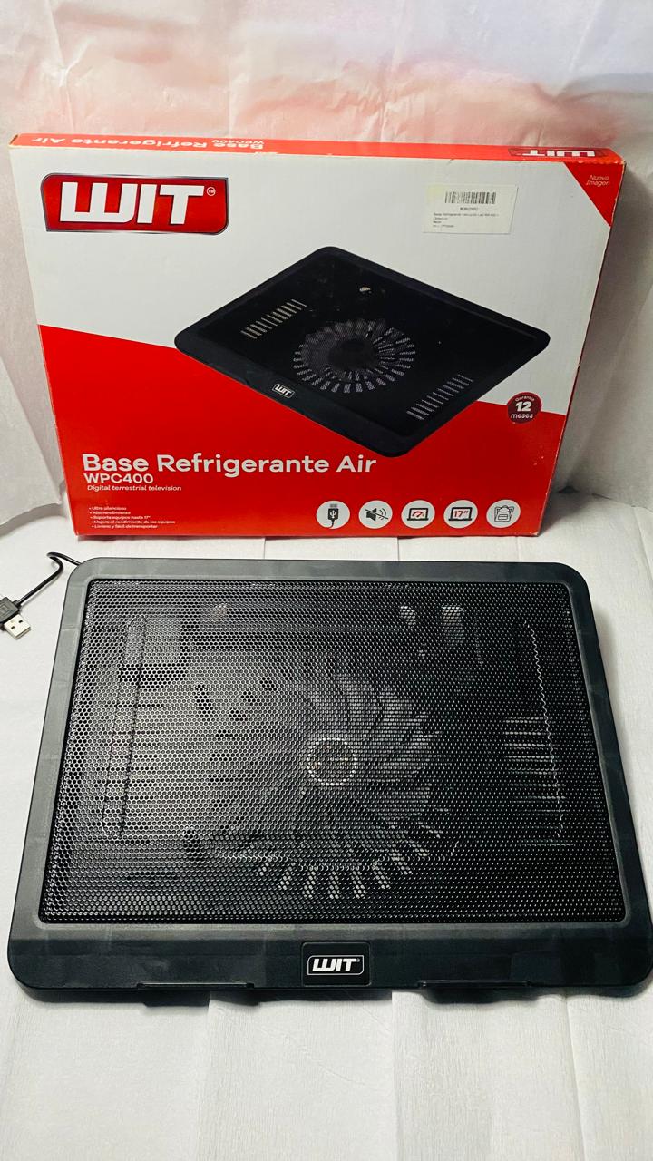 Base refrigerante malla metalica, dos ventiladores